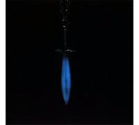 Unisex Antique Luminous Sword Necklace Glow In The Weapon Women Men Gift-Blue