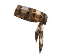 Unisex Asian Elephant Print Sport Headband Hair Band Ninja Running Headbands