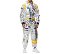 Unisex Astronaut Costume Perfect For Carnival Stage Performance a Yellow M