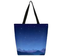 Unisex At Night Reusable Foldable Casual Stylish Grocery Shopping Shoulder Bags Tote Bag For Beach Travel Work School
