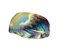 Unisex Athletic Headband for Running & Workouts, Abstract Angel Wings Print Non-Slip Cooling Sports Sweatband