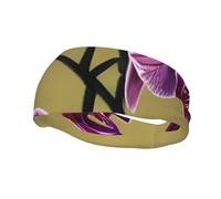 Unisex Athletic Headband for Running & Workouts, Beautiful Orchids Print Non-Slip Cooling Sports Sweatband