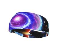 Unisex Athletic Headband for Running & Workouts, Cosmic Stars Print Non-Slip Cooling Sports Sweatband