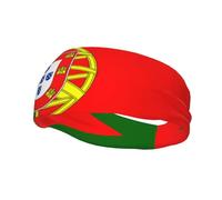 Unisex Athletic Headband for Running & Workouts, Portuguese Flag Print Non-Slip Cooling Sports Sweatband