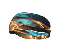 Unisex Athletic Headband for Running & Workouts, View Under The Moon Print Non-Slip Cooling Sports Sweatband
