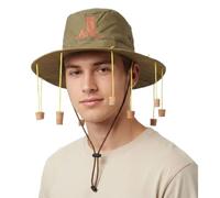 Unisex Australian Hat with Corks, Adult Aussie Safari Hat, Crocodile Hunter Dundee Fancy Dress Costume Accessory, Australia Day Party Hat for Men & Women Themed Parties Multi Pack