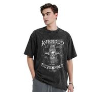 Unisex Avenged Metal Band Sevenfold T-Shirt Retro Washed Dropped - Shoulder Short - Sleeved with a Funny Print Design