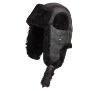 Unisex B3 Russian Ushanka RAF Aviator Shearling Sheepskin Leather Trapper Flying Hat Brown