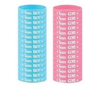Unisex Baby Shower Bracelet Baby Gender Exposed Silicone Wristband Baby Shower Bracelet Decor Accessories