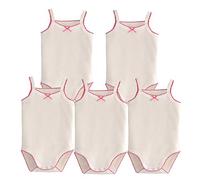 Unisex-Baby Sleeveless Onsies Tank Top Cotton Baby Bodysuit 4-Pack of Cardigan Onsies for Infants (18-24 Months, 5 Pieces Whtie)