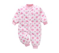 Unisex Baby Toddlers Romper Boys Girls Winter Jumpsuit Autumn Flannel Hooded Cartoon Sleepsuits Warm Outerwear Sleepwear Funny Cosplay Zip-Up Outfits 0-12 Months Light Pink