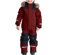 Unisex Baby Toddlers Romper Boys Girls Winter Jumpsuit Fleece Long Sleeve Hooded Animal Onesie Cute Zipper Boy Girl Clothes Infant Outerwear Red