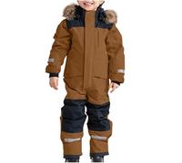 Unisex Baby Toddlers Romper Boys Girls Winter Jumpsuit Fuzzy Warm Hooded One Piece Hoodie Outerwear Sleepwear Fall Animal Outfit Cartoon Outfits 0-12 Months Coffee