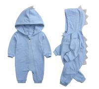Unisex Baby Toddlers Romper Boys Girls Winter Jumpsuit Plush Warm Outerwear Sleepwear Cotton Pajamas Boy Girl Clothes Autumn Outfits Blue