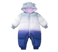 Unisex Baby Toddlers Romper Girl Boy Set Fleece Long Sleeve Hooded Winter Warm Outerwear Sleepwear One Piece Hoodie Jumpsuit Toddler Halloween Costume Infant for Boys Girls Blue