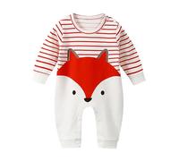 Unisex Baby Toddlers Romper Girl Boy Set Fuzzy Warm Hooded Grows Outfits Winter Coat Outwear Clothes Cartoon 0-12 Months Red
