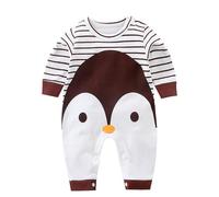 Unisex Baby Toddlers Romper Girl Boy Set Fuzzy Warm Hooded Grows Outfits Winter Coat Outwear Clothes Cartoon 0-12 Months Coffee