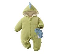 Unisex Baby Toddlers Romper Girl Boy Set Girls Boys Plush Jumpsuit One Piece Hoodie Hooded for Newborn Fall Winter Animal Outfit Autumn Outfits Green