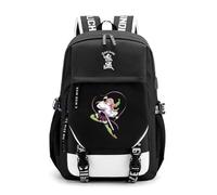 Unisex Backpack with USB Charging Port Anime Theme Demon Tanjiro Nezuko Slayers Laptop Daypacks Black School Bag