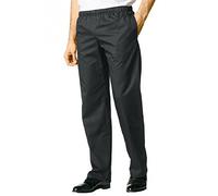 Unisex Baggy Style Men women Chef Cook Pants Trouser with Draw String for Food Service, Bakers and Culinary Professional (Large, Black)