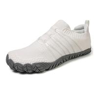 Unisex Barefoot Shoes for Men and Women with Wide Toe Box Zero Drop Design Minimalist Hike Footwear Water Shoes Five Finger Cross-Trainer Ideal for Walking Hiking and Grounding Activities White