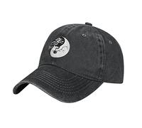 Unisex Baseball Cap Adjustable Bonsai Tree On The Yin Yang Symbol Outdoor Casual Cap Breathable Sun Hat for Men Women Black