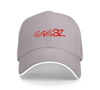 Unisex Baseball Cap Gorillaz Punk Rock Summer Cotton Golf Cap Men Adjustable Baseball Caps Gray