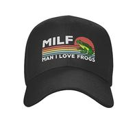 Unisex Baseball Cap Hip Hop Fashion Custom Milf Man I Love Frogs Baseball Cap for Men Women Breathable Dad Hat Outdoor Snapback Hats Trucker Caps