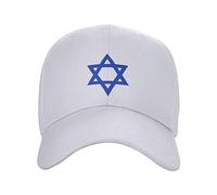 Unisex Baseball Cap with Israel Flag for Men and Women Adjustable hat with Design of Star of David Israeli Pride Hip Hop Style Unisex Outdoor Sport Caps Hat Washed Cotton