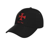 Unisex Baseball Hat Deus Vult Crusader Templar Hip Hop Cap Print Summer Trucker Hats, for Camping, Outdoor, Beach, 55-59cm