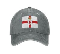 Unisex Baseball Hat Flag Map of Northern Ireland Hiking Hat Fashion Breathable Trucker Hats, for Fishing, Outdoor, Tennis, 55-59cm