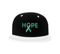 Unisex Baseball Hat Hope Liver Cancer Survivor Awareness Snapback Cap Flat Bill Adjustable Youth Trucker Hats, for Hunting, Outdoor, Camping, 55-59cm
