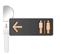 Unisex Bathroom Sign - Acrylic Directional Sign for Bathroom,Wall Toilet Signage,for Business Home Public Restaurant Laundry Shopping Mall Hotel