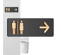 Unisex Bathroom Sign - Acrylic Restroom Directional Sign | Adhesive Toilet Door Plate | for Business Office Home Restaurant Hotel Public Washroom Laundry Shopping Mall Cafe Store Entrance