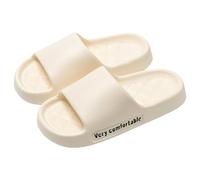 Unisex Bathroom Slippers Cloud Slides Soft Comfortable Beach Slippers Lightweight Breathable Slip On Shoes Easy Wear Summer Casual Sandals Indoor Outdoor Pool Bathroom Beach White