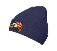 Unisex Beanie American Flag Fire Eagle Beanie Cap Warm Knit Beanie Comfortable Winter Hat for Camping Hiking Walking Dog