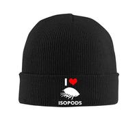 Unisex Beanie Hat for I Love Isopod Isopods Animals Lovers EU Black Knitted Beanies Hats Size is: One Size