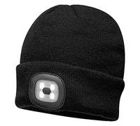Unisex Beanie Hat with Ld Head Light Womens Mens Winter Hats Running Hiking Cap Headlight Torch Hat Black