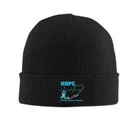 Unisex Beanie Hope for Achristianty Trigeminal Neuralgia Awareness Warm Winter Hats Stylish Winter Hats Trendy Knit Winter Cap for Trip Men Women All Seasons