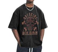 Unisex Benjamin Rock Band T-Shirt Crewneck tee Shirt Print Vintage wash Loose Casual Short Sleeve Cute Summer Oversized Cotton Fashion Top Tees,s-2xl