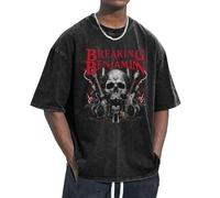 Unisex Benjamin Rock Band T-Shirt Crewneck tee Shirt Print Vintage wash Loose Casual Short Sleeve Cute Summer Oversized Cotton Fashion Top Tees,s-2xl
