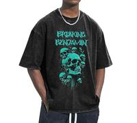 Unisex Benjamin Rock Band T-Shirt Crewneck tee Shirt Print Vintage wash Loose Casual Short Sleeve Cute Summer Oversized Cotton Fashion Top Tees,s-2xl