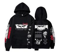 Unisex Berserk Hoodie Guts Sweatshirt The Black Swordsman Guts Harajuku Casual Black Hoodie Jumper