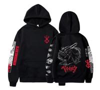 Unisex Berserk Hoodie Guts Sweatshirt The Black Swordsman Guts Harajuku Casual Black Hoodie Jumper