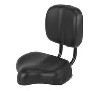 Unisex Bicycle Seat with Ergonomic Cushion Backrest, Latex Support Premium Leather Cover, Compatible with E Trike, Indoor and Road Bikes (Black)