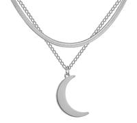 Unisex Big Crescent Moon Necklace Phase Pagan Gothic Witch Amulet Wiccan Pendant Lunar Witchcraft Magic Jewellery Women Gift fashion