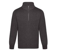 Unisex BLACK GREY or BLUE Quarter Half Zip Neck Sweatshirt Jumper S-4XL