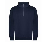 Unisex BLACK GREY or BLUE Quarter Half Zip Neck Sweatshirt Jumper S-4XL