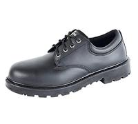 Grafters CONTRACTOR Unisex Leather Safety Shoes Black - UK 14