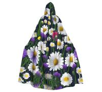Unisex black marble texture gold Print Hooded Cloak Costume for Halloween | Witch Vampire Grim Reaper Dark Mage Carnival Cape Costumes Cos Easter Costumes Cape Party Easter Carnival Comic